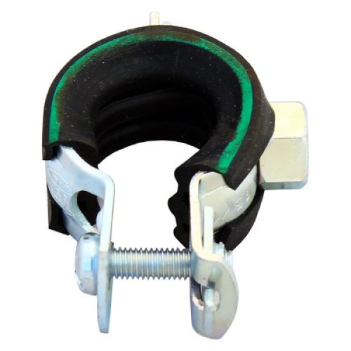 Хомут сантехнический крепежный трубный стальной оцинкованный с резиновой прокладкой Optimal Junior Mupro 16 мм