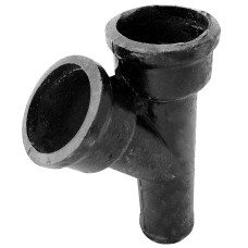 Тройник чугунный канализационный косой Ду 100-100 45гр б/н ГОСТ 6942-98