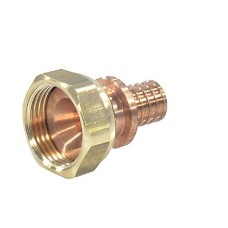 Соединитель латунный Дн 16-1/2" под конус с накидной гайкой РОС