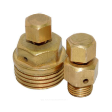 Воздухоотводчик ручной латунный М10х1,0 Ру-10 НР (НАР) угловой Цветлит ВО-1,0