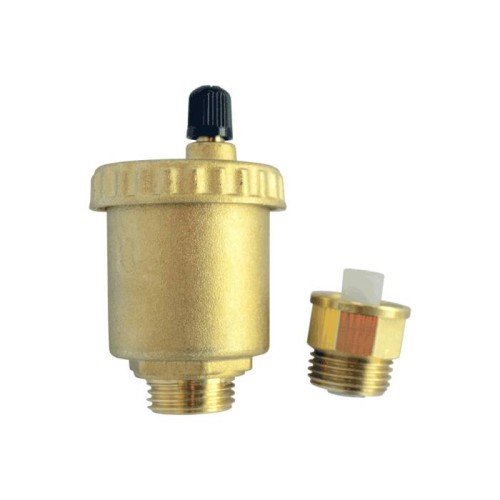 Воздухоотводчик автоматический латунный Ду-15 (1/2") Ру-10 НР (НАР) прямой с запорным клапаном Icma 707 в Воронеже