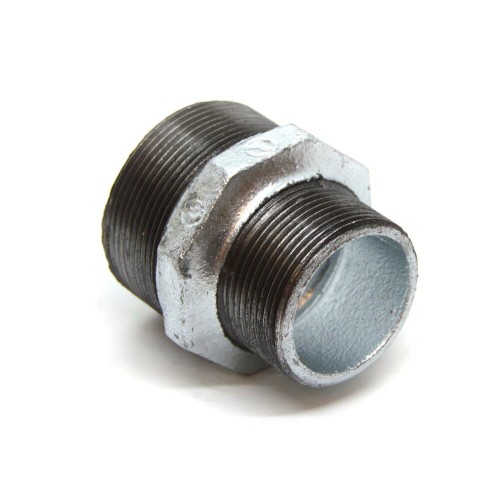 Ниппель чугунный переходной оцинкованный НР Fittex PLUS 15 мм 3/4" ГОСТ 8958-75