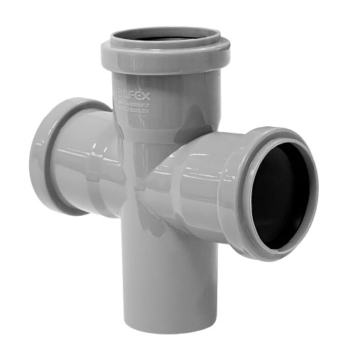 Крестовина PP-MD одноплоскостная бесшумная светло-серая Дн 78 87гр (DN70) б/нап в/к Ostendorf Skolan dB SKDA в Воронеже