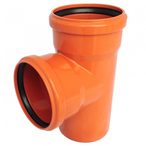 Тройник канализационный PP-B коричневый Дн 110-110 45гр б/нап в/к VALFEX в Воронеже