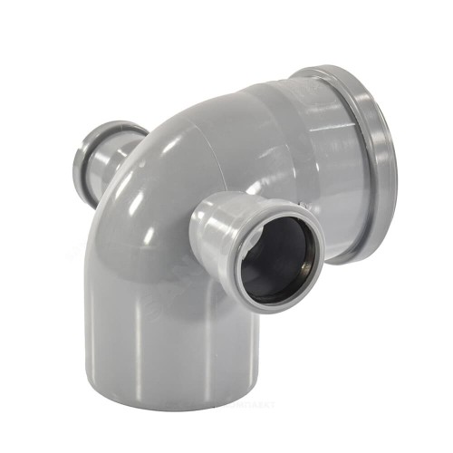 Отвод канализационный PP-H Дн 110-50-50 45гр с выходом левый и правый серый б/нап в/к RTP (РосТурПласт) в Воронеже