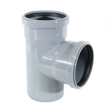 Тройник канализационный PP-MD светло-серый Дн 160-160 45гр (DN150-150) бесшумный б/нап в/к Ostendorf Skolan dB SKEA
