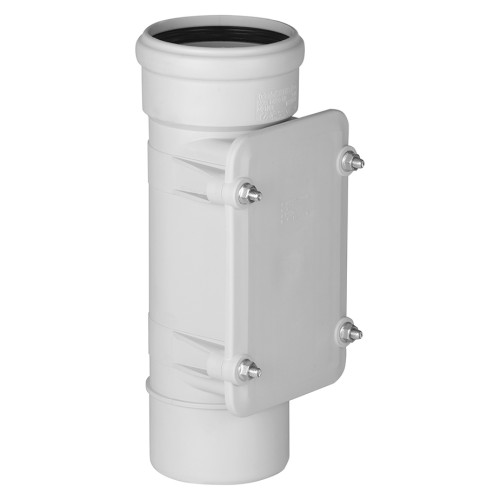 Ревизия канализационная PP-MD с крышкой Дн 135 (DN125) светло-серая бесшумный б/нап в/к Ostendorf Skolan dB SKRE в Воронеже