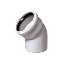 Отвод канализационный PP-M белый Дн 160 45гр бесшумный б/нап в/к RTP (РосТурПласт)