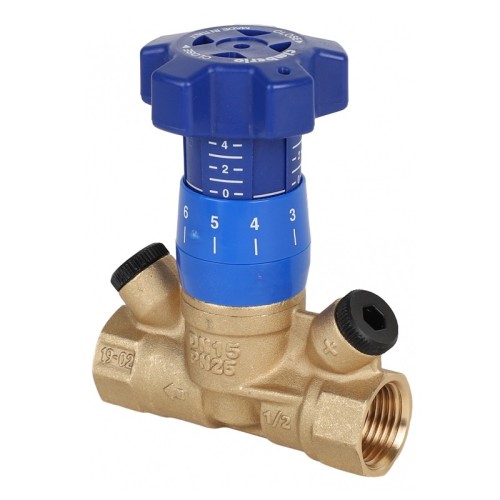 Клапан балансировочный латунный ручной с внутренней резьбой 2,5 МПа BL.210 MVI 25 мм в Воронеже