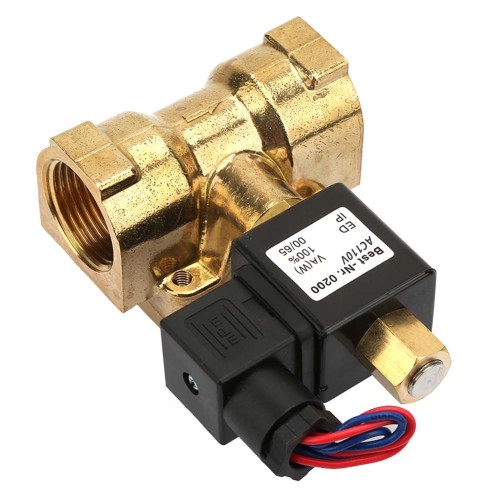 Клапан электромагнитный латунный закрытый обратного действия с внутренней резьбой 1,6 МПа 40х118,55 мм 1 1/2" в Воронеже