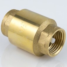 Клапан обратный латунный осевой пружинный с внутренней резьбой 1,6 МПа 32х55 мм