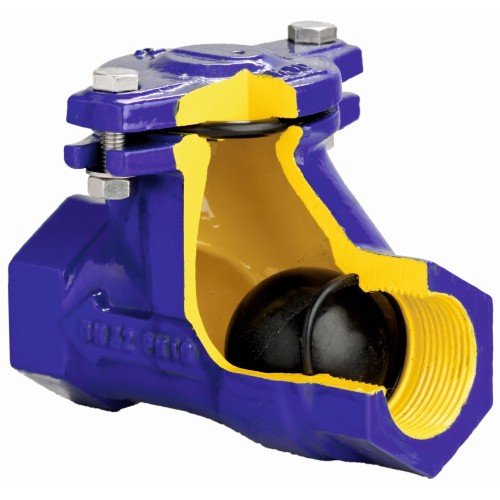 Клапан обратный чугунный Y-тип с внутренней резьбой NBR 1,6 МПа D-022S ABRA 40х145 мм в Воронеже