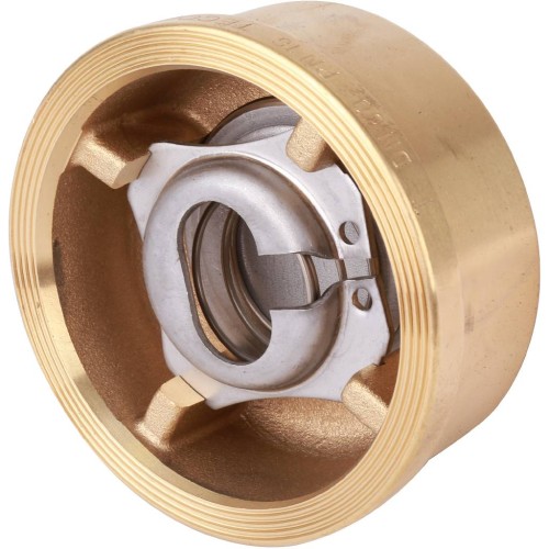 Клапан обратный латунный осевой пружинный межфланцевый 1,6 МПа CA7441 Tecofi 50х40 мм в Воронеже