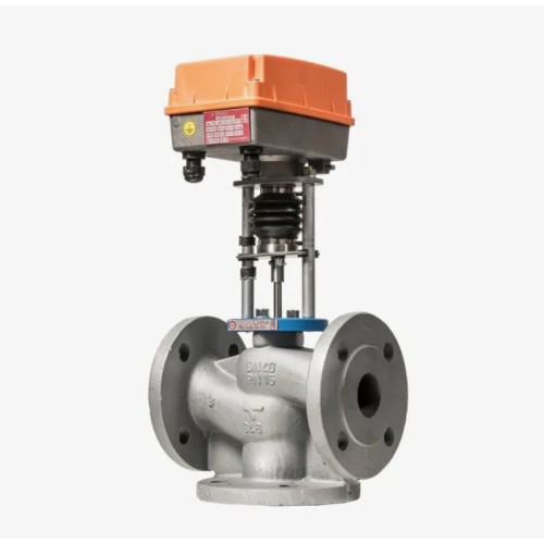 Клапан регулирующий чугуный смесительно-разделительный с электроприводом фланцевый 1,6 МПа TRV-3 Теплосила 40х200 мм в Воронеже