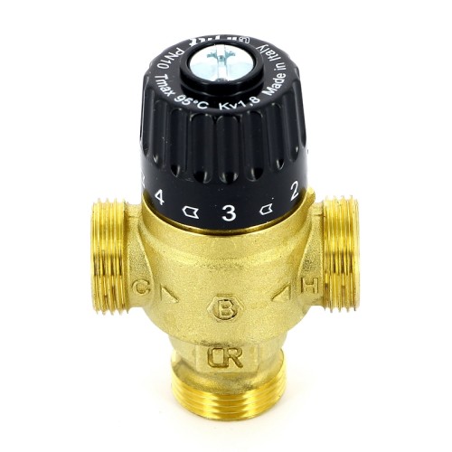 Клапан смесительный латунный термостатический трехходовой с наружной резьбой 0,5 МПа 353G Uni-Fitt 25 мм 1" в Воронеже