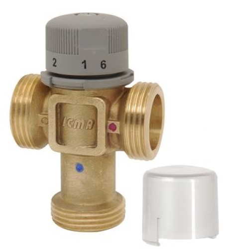 Клапан смесительный латунный термостатический седельный с внутренней резьбой 1,0 МПа Icma 20х68 мм в Воронеже