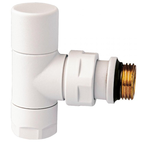 Клапан термостатический угловой Ду-15 (1/2") Ру-10 ВР-НР (ВН-НАР) белый серия E Oventrop в Воронеже