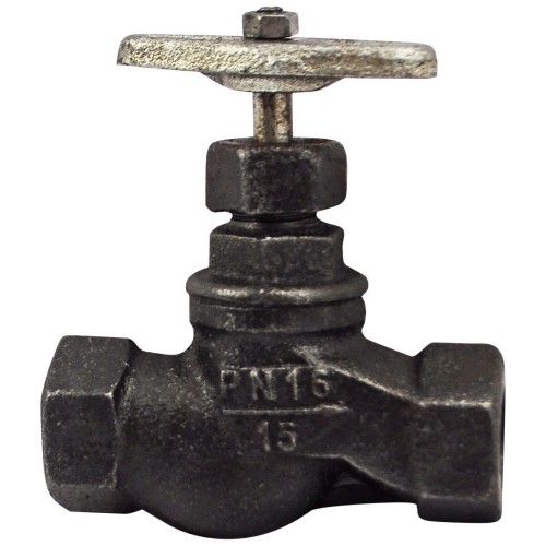 Клапан запорный чугунный с внутренней резьбой 1,6 МПа 15кч18п Китай 25х120 мм в Воронеже