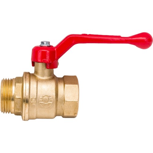 Кран запорный латунный полнопроходной с ручкой-рычагом ВР-НР Ру 25 BV.312 MVI 20 мм 3/4" в Воронеже