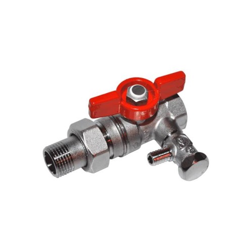 Кран шаровый латунный со спускником стандартнопроходной с ручкой-бабочкой ВР-американка Ру 42 R919S Giacomini 15х87 мм 1/2" в Воронеже