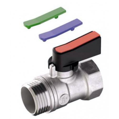 Кран запорный латунный полнопроходной с ручкой-флажком ВР-НР Ру 16 R694 Giacomini 15х46 мм 1/2" в Воронеже