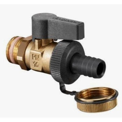 Кран запорный латунный полнопроходной с ручкой-рычагом НР-штуцер Ру 16 Optiflex KFE Oventrop 15 мм 1/2" в Воронеже