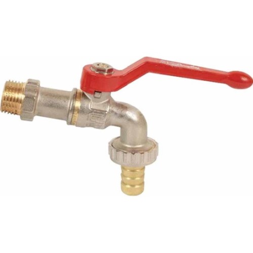 Кран латунный со спускником стандартнопроходной с ручкой-рычагом НР Ру 10 BVR-CR Ридан 15 мм 1/2" в Воронеже