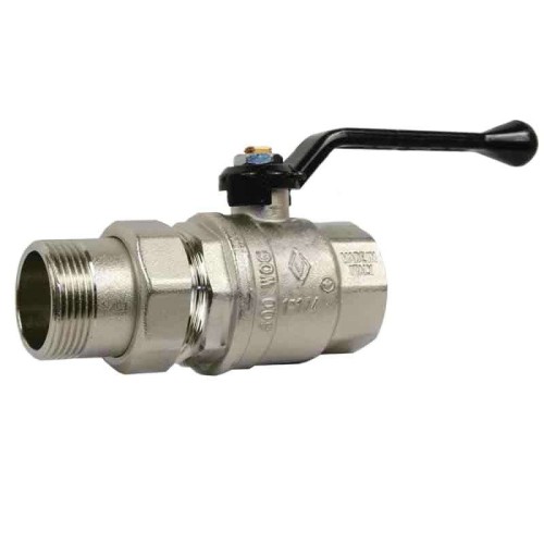 Кран запорный латунный стандартнопроходной с ручкой-рычагом ВР-НР Ру 40 Bugatti 605 Bugatti 15 мм 1/2" в Воронеже