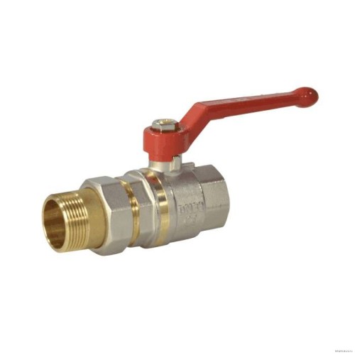 Кран запорный латунный полнопроходной с ручкой-рычагом ВР (ВН) Ру 40 Dist Стандарт Dist 15 мм 1/2" в Воронеже