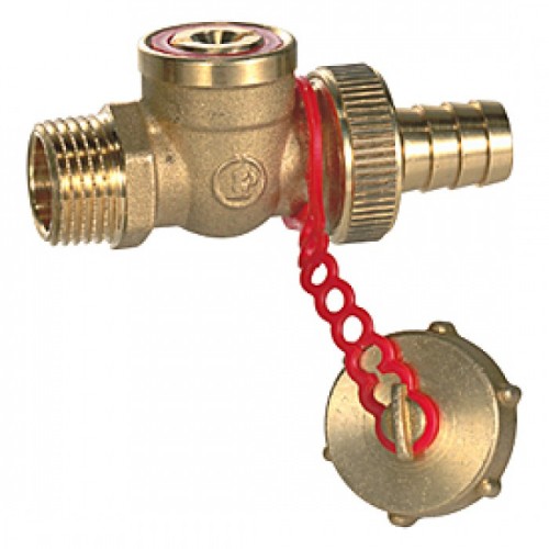 Кран шаровый латунный сливной стандартнопроходной со штуцером НР Ру 10 R608 Giacomini 15х78 мм 1/2" в Воронеже