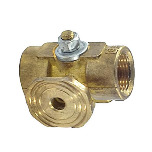 Кран латунный трехходовой стандартнопроходной для манометра с фланцем без ручки ВР (ВН) Ру 16 11Б18БК, КПТ ВИПРА 15 мм 1/2" в Воронеже