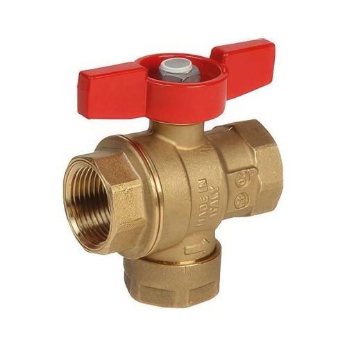 Кран запорный латунный с фильтром полнопроходной с ручкой-бабочкой ВР (ВН) Ру 32 R701 Giacomini 20 мм 3/4" в Воронеже