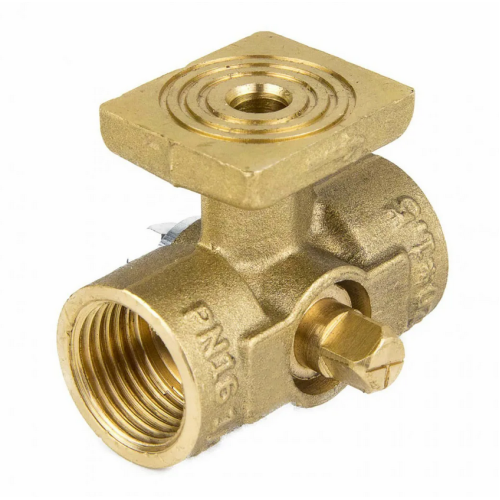 Кран латунный трехходовой стандартнопроходной для манометра с фланцем без ручки ВР (ВН) Ру 16 Aquasfera 1061 Aquasfera 15 мм 1/2" в Воронеже