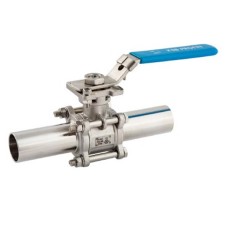 Кран шаровый нержавеющий под приварку стандартнопроходной Ру 40 AISI 316 BV61A ABRA 20х74 мм 3/4"