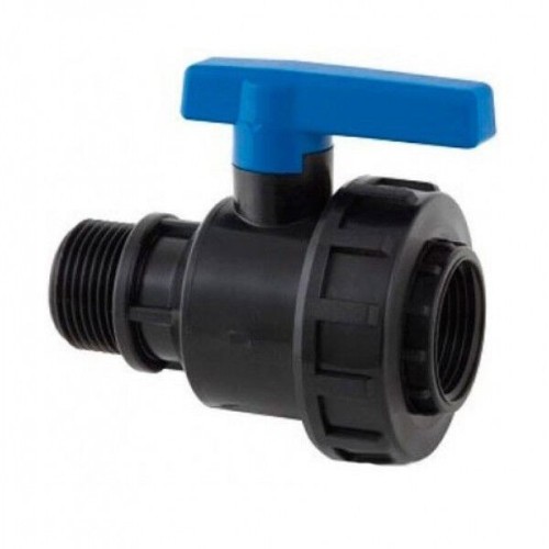 Компрессионный кран ПНД Дн 3/4"-3/4" ВР-НР (ВН-НАР) Ру-10 RTP (РосТурПласт) в Воронеже