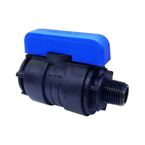 Компрессионный кран ПНД Ду 46 (1 1/2"-2") ВР-НР (ВН-НАР) Ру-16 VALFEX в Воронеже