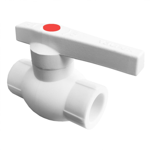 Кран полипропиленовый PP-R запорный прямой стандартнопроходной с внутренней пайкой белый ручка-рычаг Ру 10 Ultra Pro Aqua 63 мм ГОСТ 32415-2013 в Воронеже