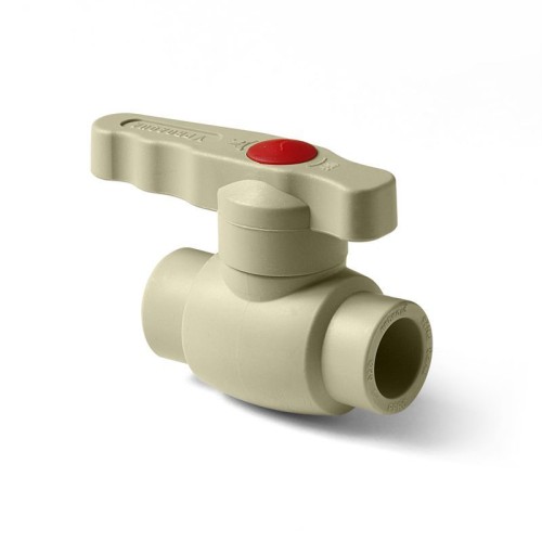 Кран полипропиленовый PP-R запорный прямой стандартнопроходной с внутренней пайкой серый ручка-рычаг Ру 10 Wavin Ekoplastik 63 мм ГОСТ 32415-2013 в Воронеже