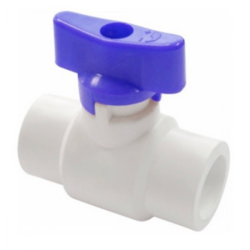 Кран полипропиленовый PP-R запорный прямой стандартнопроходной с внутренней пайкой белый ручка-бабочка Ру 25 VALFEX 20 мм ГОСТ 32415-2013 в Воронеже