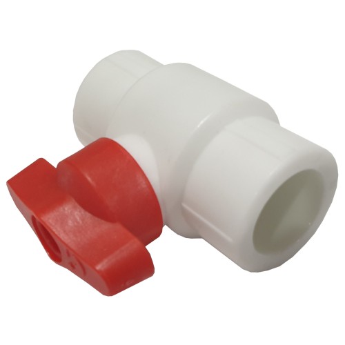 Кран полипропиленовый PP-R запорный прямой стандартнопроходной с внутренней пайкой ручка-бабочка Ру 25 RTP (РосТурПласт) 20 мм ГОСТ 32415-2013 в Воронеже