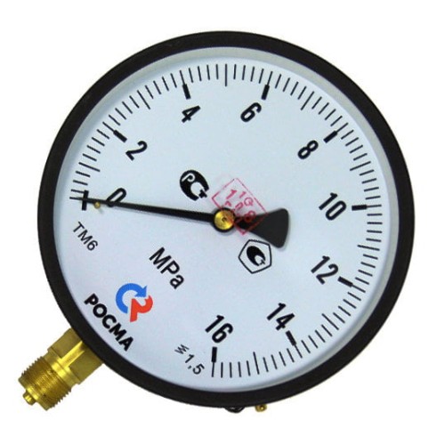 Манометр радиальный диаметр 100мм 0-25 кгс/см2 (0-2,5 МПа) G1/2" ТМ-510Р.00 Росма в Воронеже