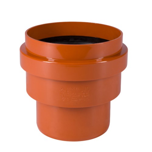Переход НПВХ (ПВХ) Дн 125 коричневый безнапорный на гладкий конец керамической трубы Ostendorf KGUS в Воронеже