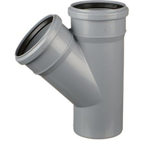 Тройник НПВХ (ПВХ) с раструбом Дн 50-50 45гр серый безнапорный в/к ТУ 6-49-33-92 Агригазполимер в Воронеже