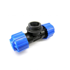 Тройник ПЭ компрессионный Дн 20-1/2"-20 Ру-16 ВР (ВН) VALFEX