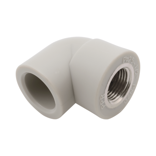 Угольник PP-R комбинированный серый ВР (ВН) Дн 25-3/4" 90 гр Wavin Ekoplastik в Воронеже