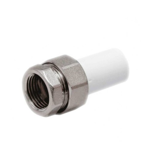 Соединитель PP-R с накидной гайкой Дн 20-3/4" белый Pro Aqua в Воронеже