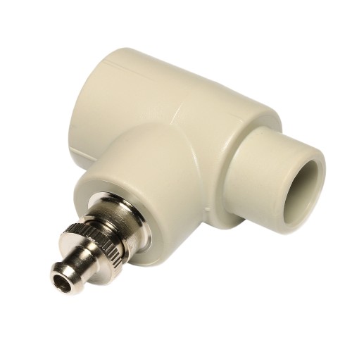 Штуцер PP-R серый с выпускным вентилем Дн 25 Wavin Ekoplastik в Воронеже