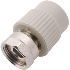 Переход PP-R серый с накидной гайкой Дн 16-1/2" Wavin Ekoplastik