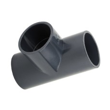 Тройник ПВХ клеевой Дн 50 90гр Ру-16 серый напорный Aquaviva