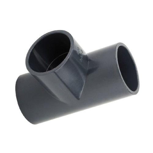 Тройник ПВХ клеевой Дн 110-63 90гр Ру-16 серый переходной напорный Aquaviva в Воронеже